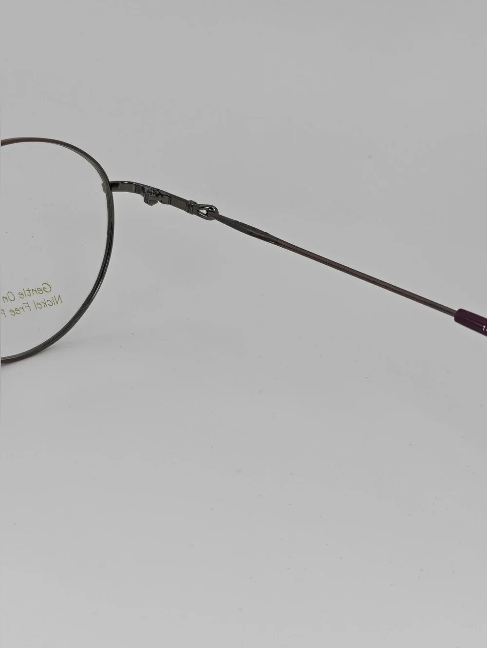 Shiseido 705.  Women's  Round Metal Glasses in Purple Gunmetal. Systech.